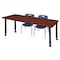 Regency Tables > Height Adjustable > Rectangular Mobile Table & Chair Sets, 66 W, 30 L, 23-34 H, Cherry MT6630CHAPCBK45NV - alternate 1
